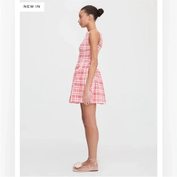 Hill House Mini Cosima Nap dress. Watercolor Gingham, Cherry. XS. NWT. - Picture 4 of 6